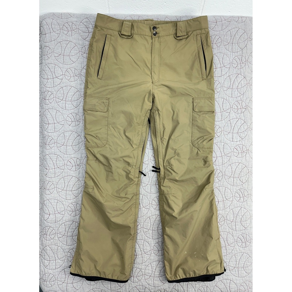 Saga Snowboard Pants Khaki Tan Saga-Tek Cargo Waterproof / Mens Large
